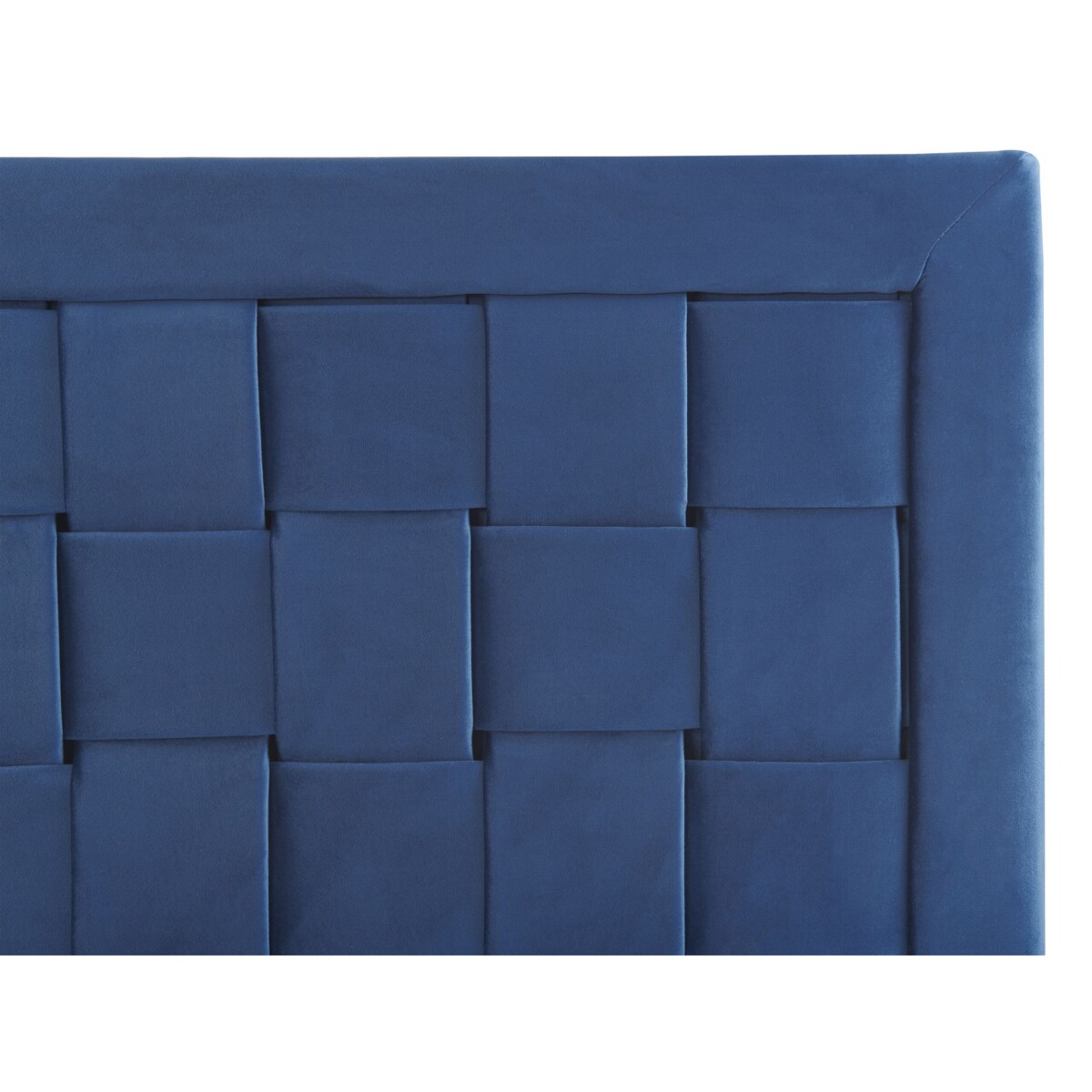 Łóżko welurowe 160 x 200 cm granatowe LIMOUX