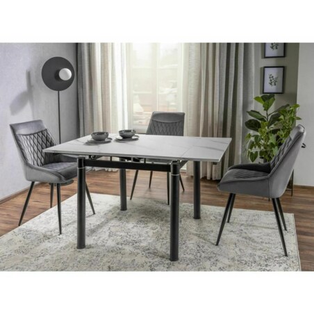 Krzesło tapicerowane AGAT VELVET szare