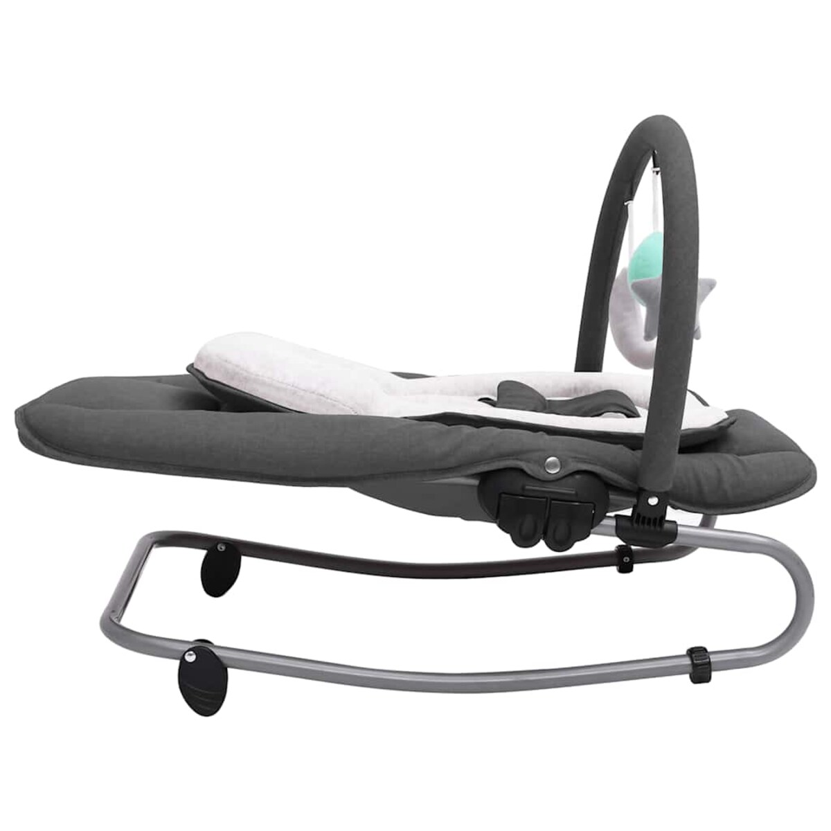 vidaXL Bujaczek niemowlęcy, antracytowy, stalowy