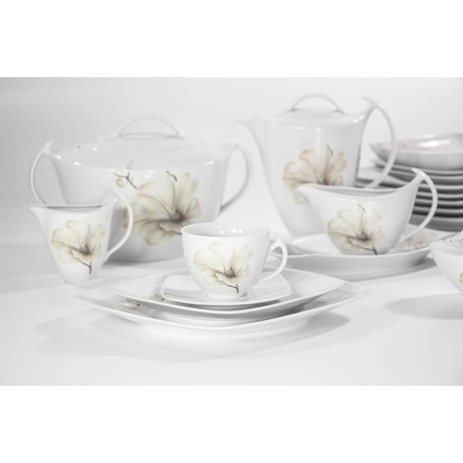 Zestaw obiadowo-kawowy dla 6 osób 30 el. Akcent Magnolia G463