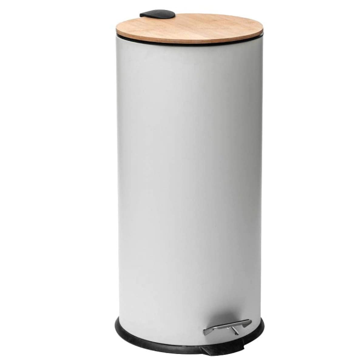 Kosz na śmieci MODERN, 30 L, metalowy, kolor biały