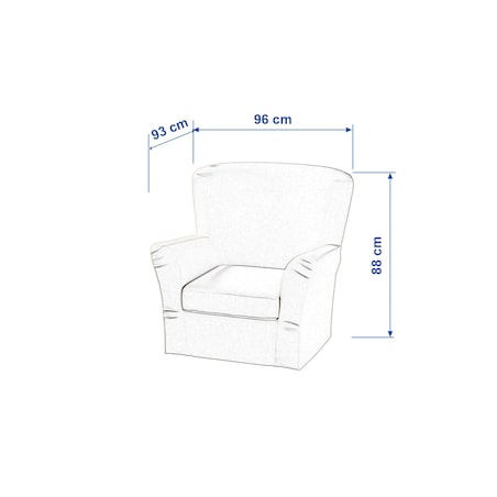 Pokrowiec na fotel Tomelilla wysoki z zakładkami, pomarańczowo-zielone kwiaty na kremowym tle, 96 x 93 x 88 cm, Cosy Home