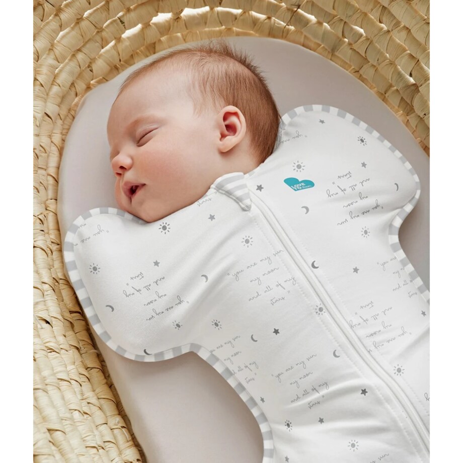 Otulacz Swaddle UP - rozmiar M - biały, kosmos i napisy ETAP1 - 0.2 TOG Original