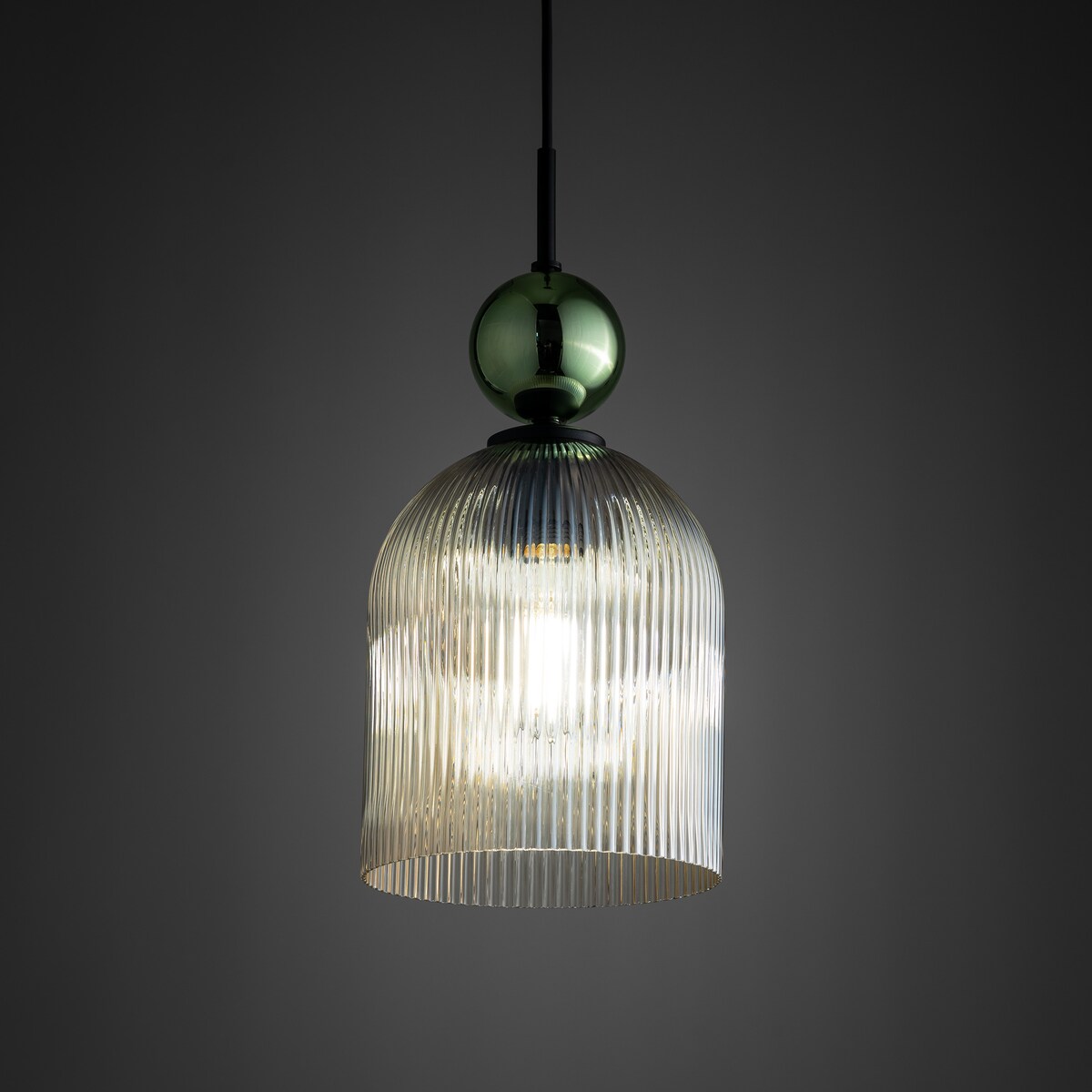 Lampa Wisząca Tk Lighting Sophia Big 1Xe27 Koniakowy Klosz Zielona Kulka