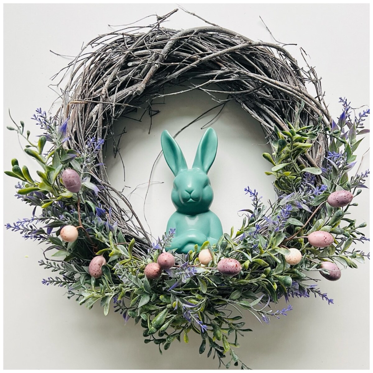 Wiosenny wieniec wielkanocny stroik RABBIT