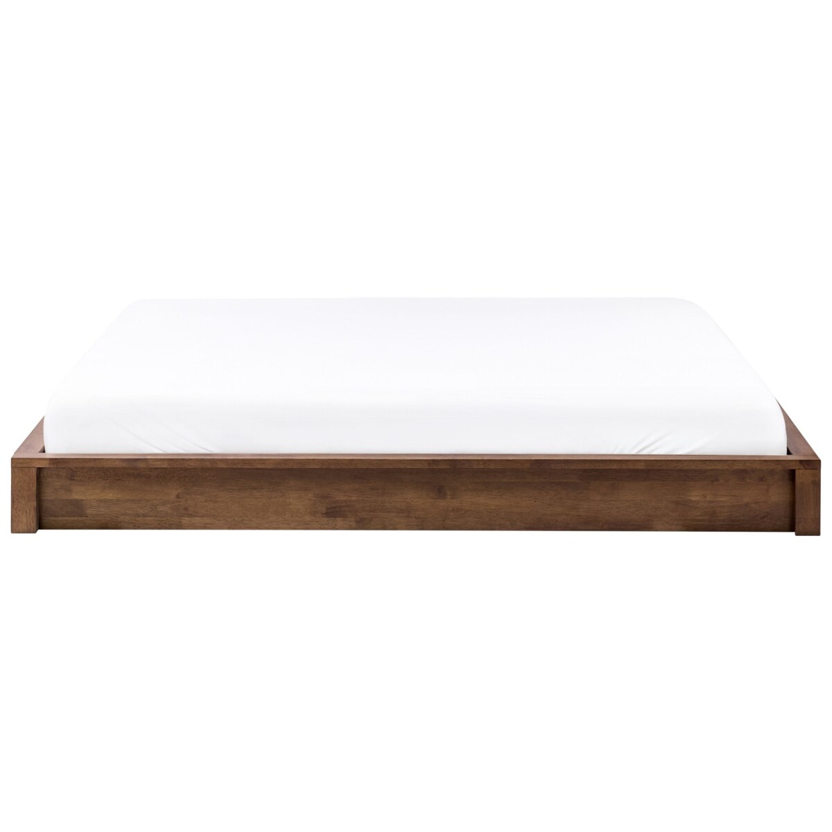Łóżko bez zagłówka Drewno ANTRAS 160 x 200 cm Ciemnobrązowy