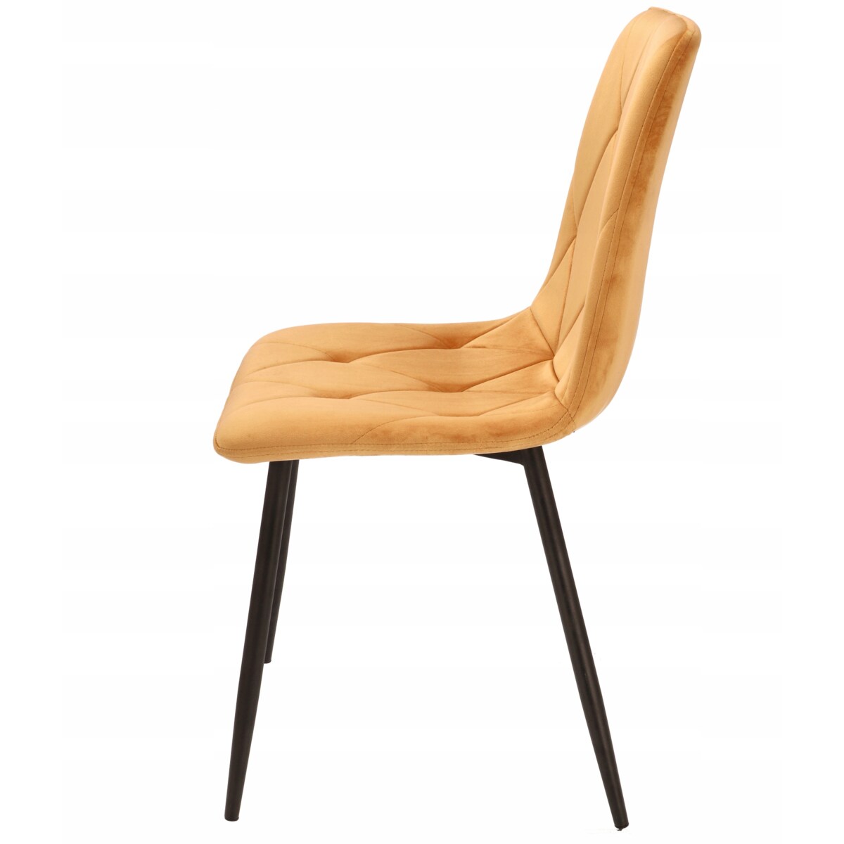 4 X Krzesło Tapicerowane Pikowane Welur Nowoczesne