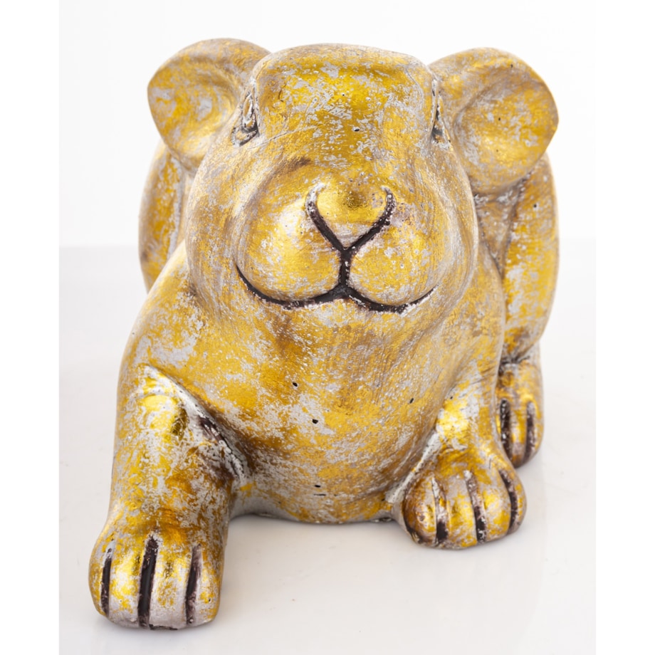 Osłonka cementowa 15x13x22 cm KRÓLIK złoty