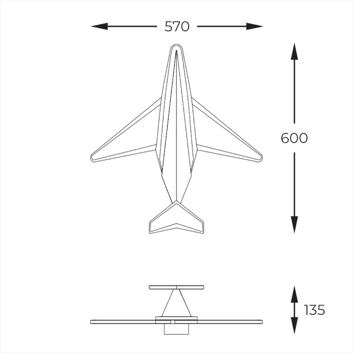 Kinkiet dziecięcy Sky MX3140-1-3XCT Zumaline samolot LED 24W 3000K niebieski