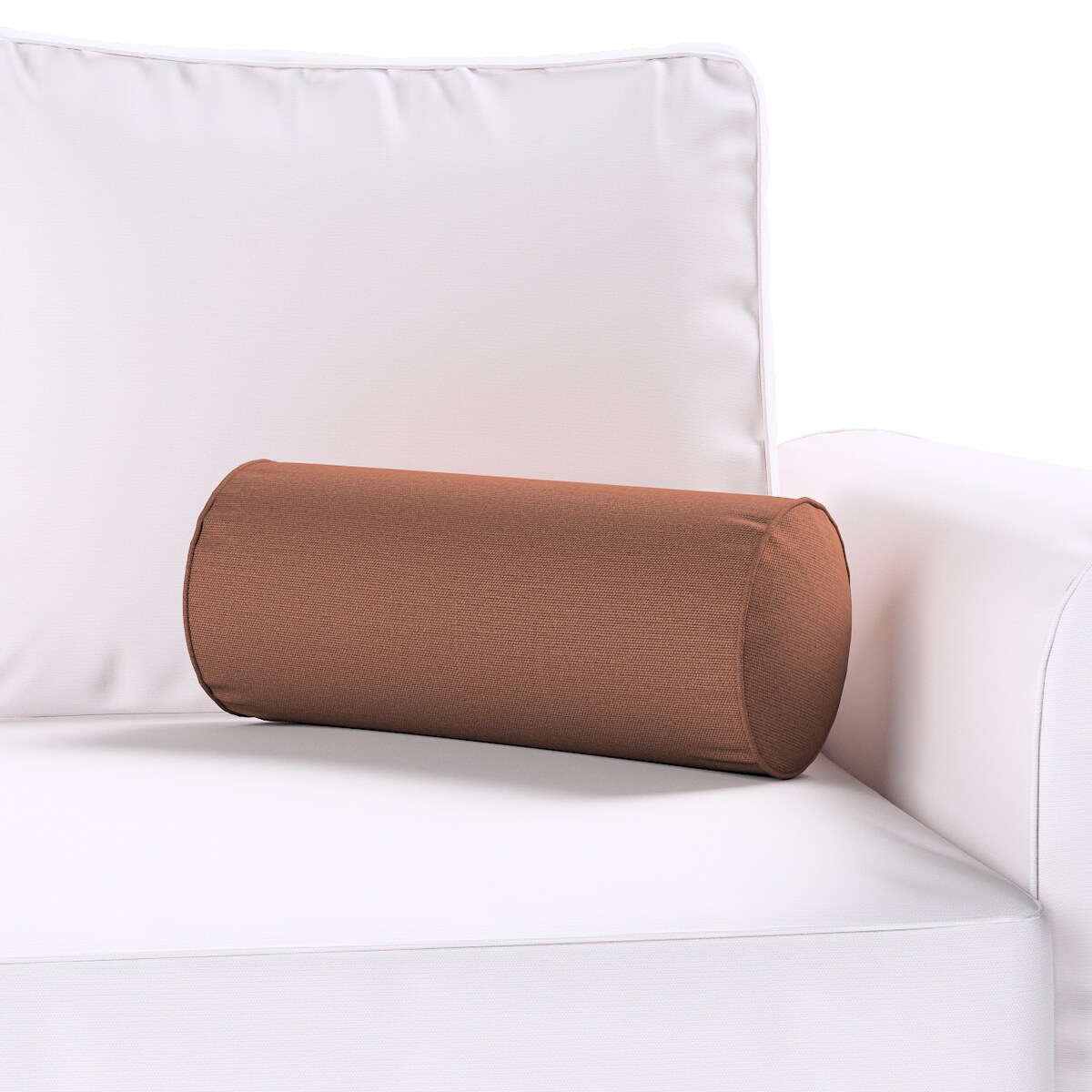 Poduszka wałek prosty, brązowy, Ø16 x 40 cm, Loneta