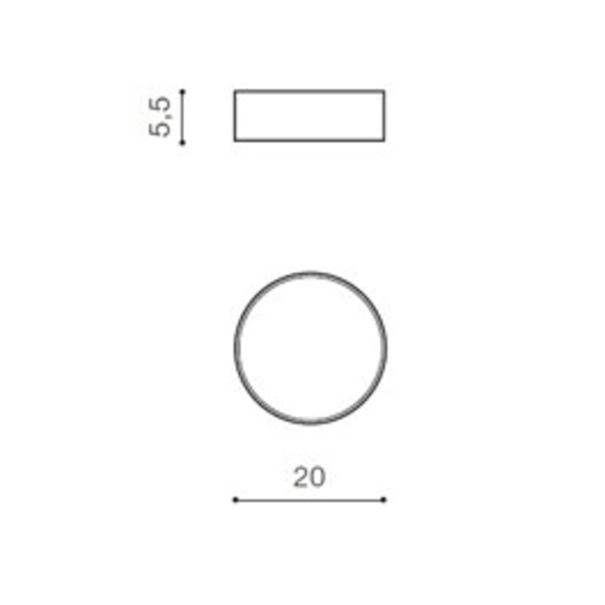 Okrągła lampa ogrodowa Casper sufitowa LED 15W biały