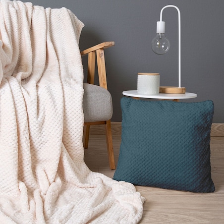 Poszewka żakardowa 40x40 kolor błękit marynarski