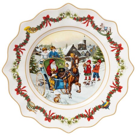 Talerz sałatkowy Annual Christmas Edition 2022, 23.5 x 23.5 x 3 cm, Villeroy & Boch