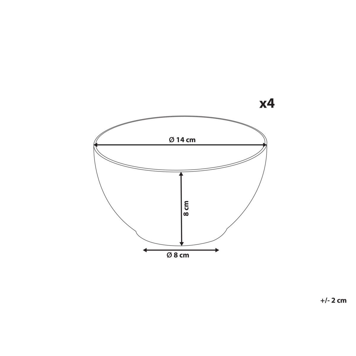 Zestaw 4 misek JUNIPER Kamionka Błękitny