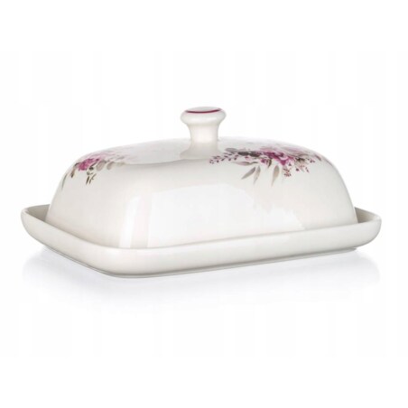 MASELNICZKA CERAMIKA na masło pojemnik w róże na prezent mama box jadalnia