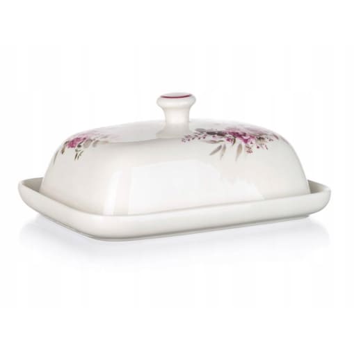 MASELNICZKA CERAMIKA na masło pojemnik w róże na prezent mama box jadalnia