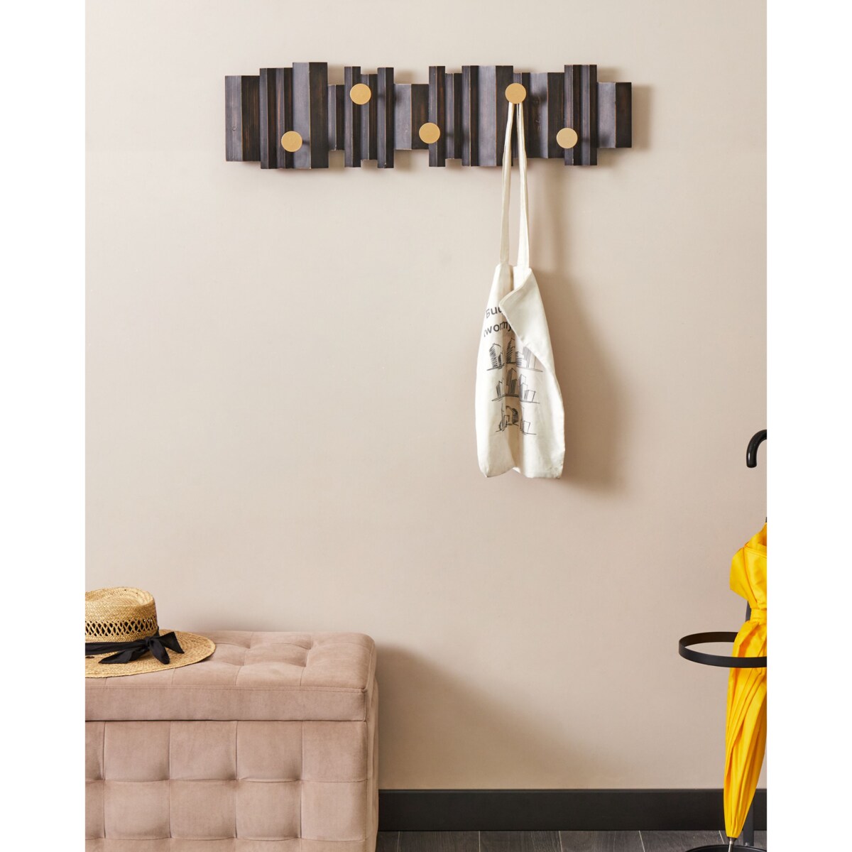 Wieszak ścienny GILLETTE Czarny