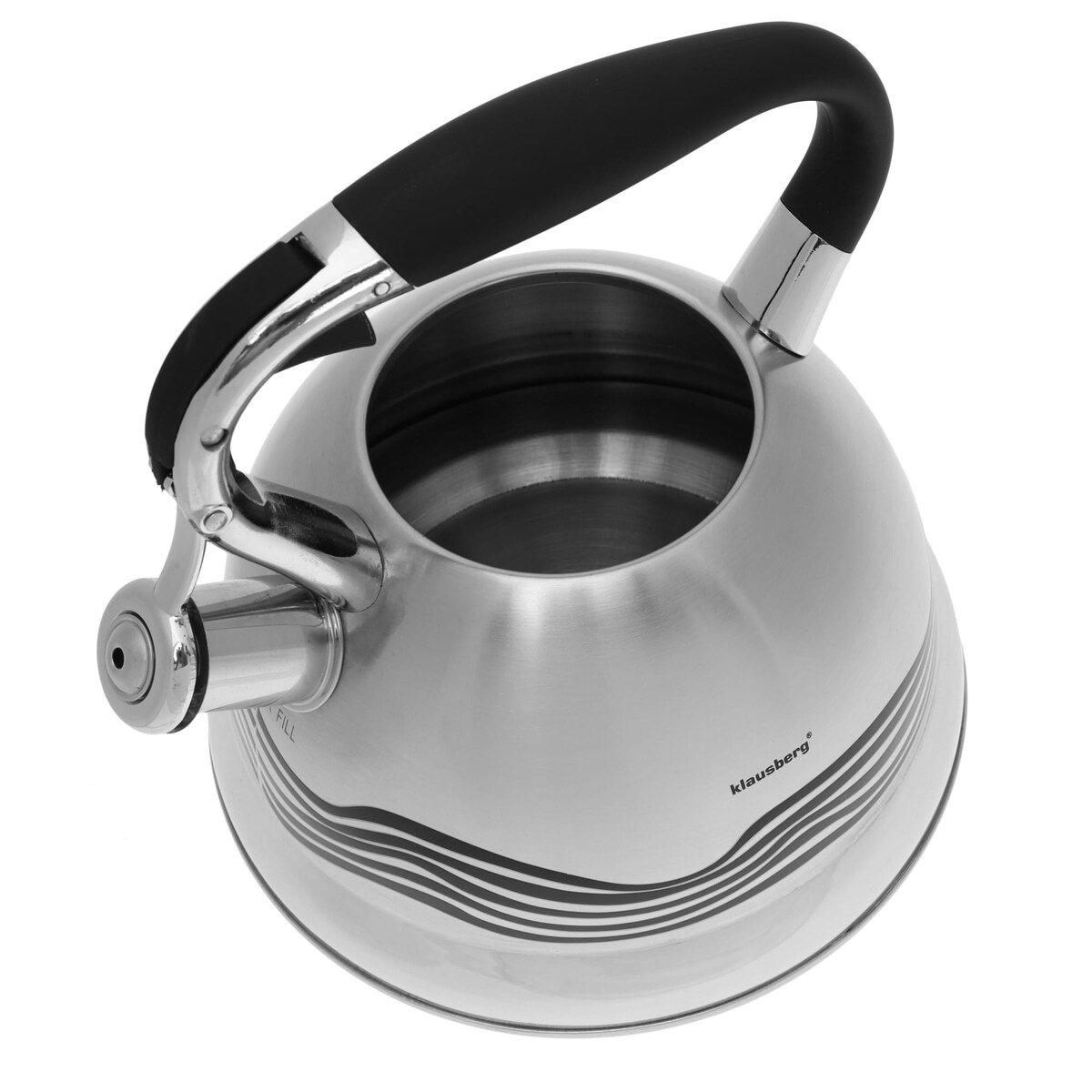 Czajnik stalowy z gwizdkiem Inox 3.0L zmieniający kolor indukcja KLAUSBERG