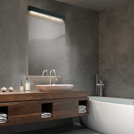 Ścienny kinkiet łazienkowy Ibros GS-LWA-12W BK CCT Light Prestige LED 12W IP44 regulowana barwa czarny