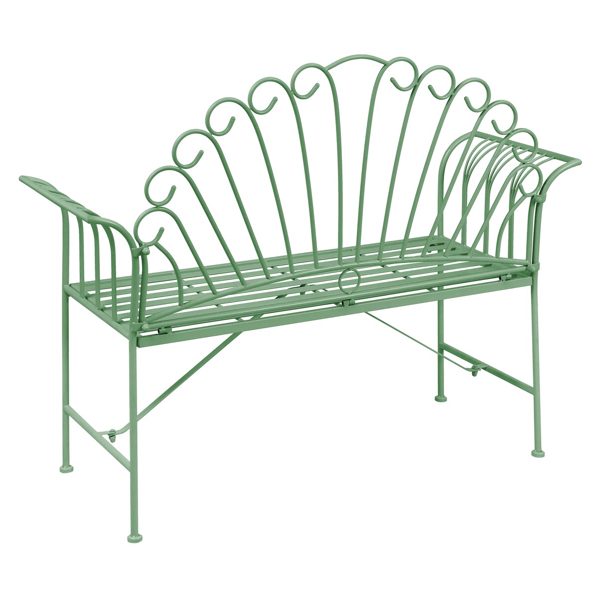 Ławka ogrodowa CAVINIA 125 cm Metal Zielony