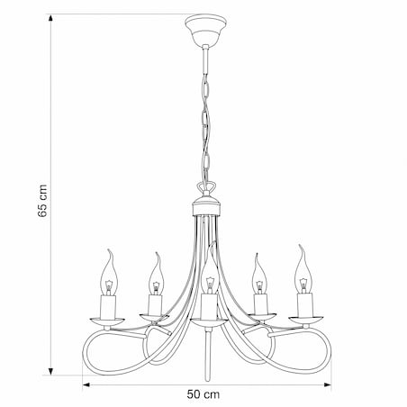 czarna lampa wisząca świecznikowa 5 punktowa edylit do salonu