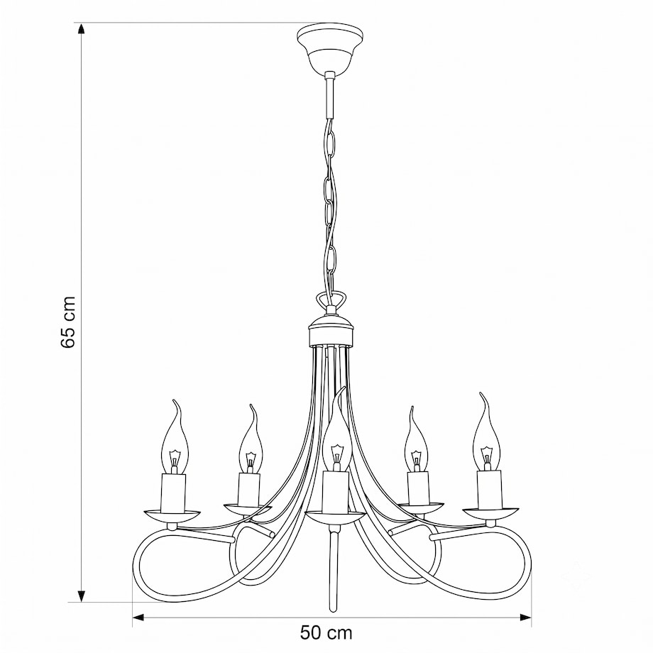 czarna lampa wisząca świecznikowa 5 punktowa edylit do salonu