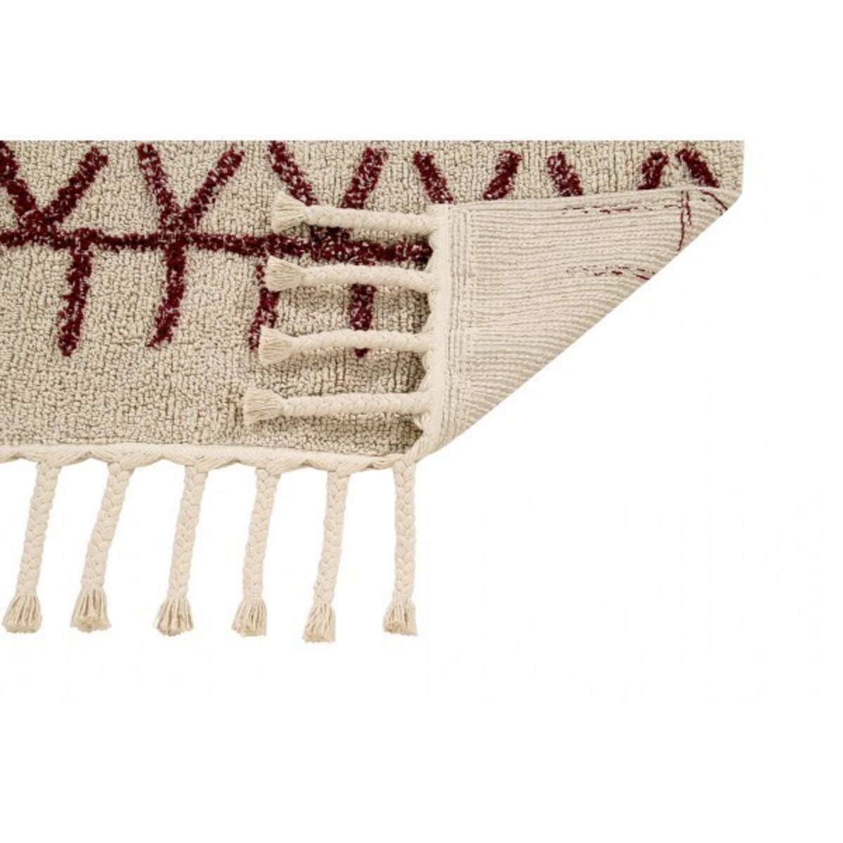 Dywan Bawełniany Bereber Burgundy 120x160 cm Lorena Canals