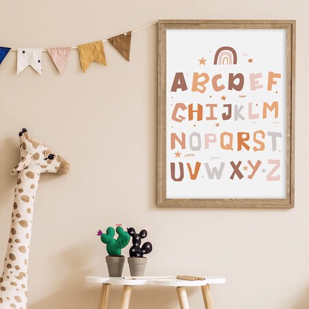 Plakat dla dzieci Liczby boho 3 20x30