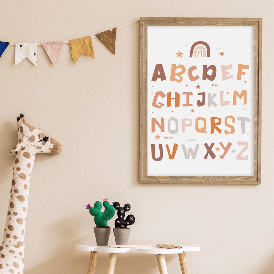 Plakat dla dzieci Liczby boho 3 20x30