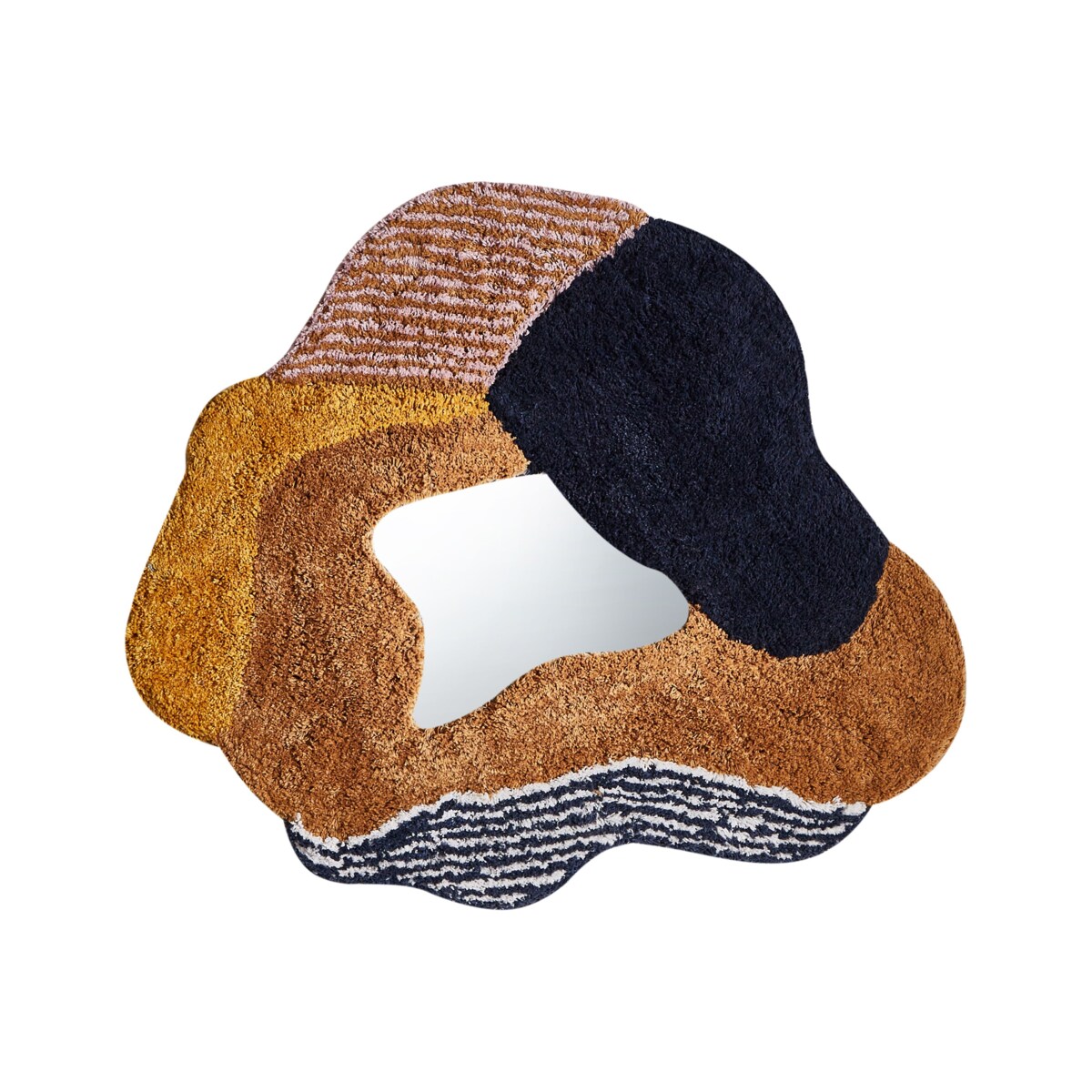 Lustro ścienne ABASZA 60 cm 62 cm Bawełna Kolorowy