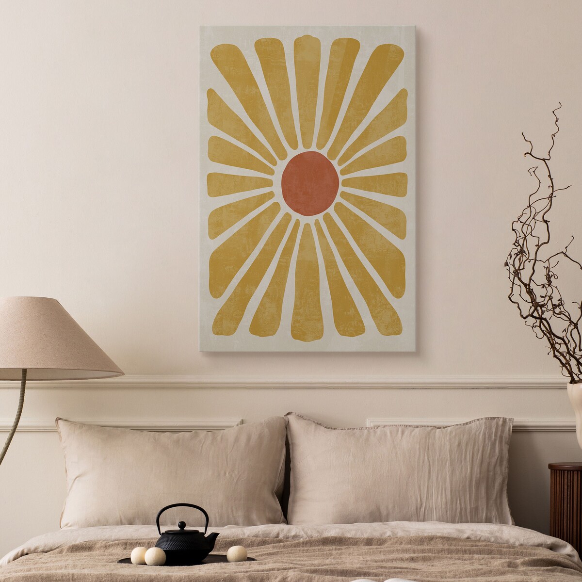 Obraz Żółta Stokrotka W Stylu Boho 30x40cm