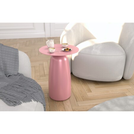 Stolik drewniany różne kolory Baobab 44, kolor pudrowy róż