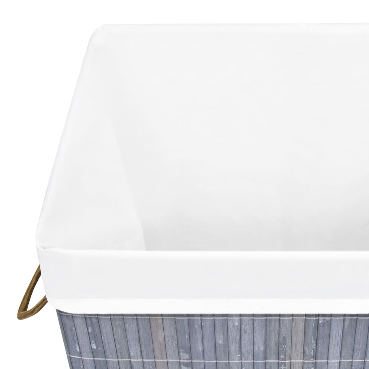 vidaXL Bambusowy kosz na pranie z pojedynczą przegrodą, szary