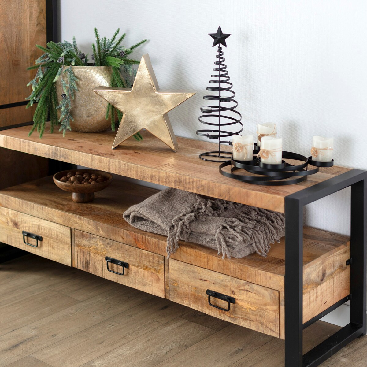 Dekoracja Christmas Star 38cm gold boże narodzenie, święta, świąteczne, złoty, 40 x 8 x 38 cm