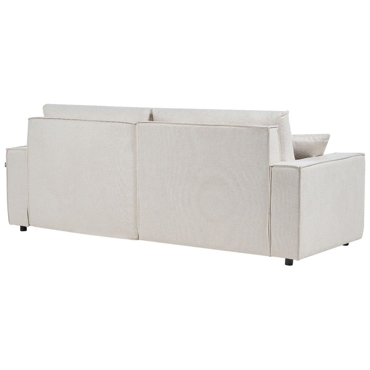 Sofa rozkładana KARILA Jasnobeżowy ze schowkiem dla 3 osób Lewostronny