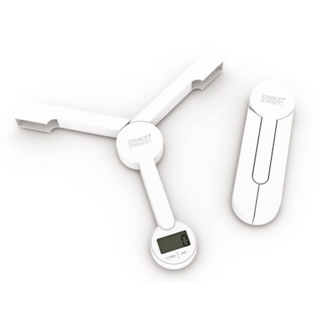 Składana waga kuchenna biała TriScale, Joseph Joseph