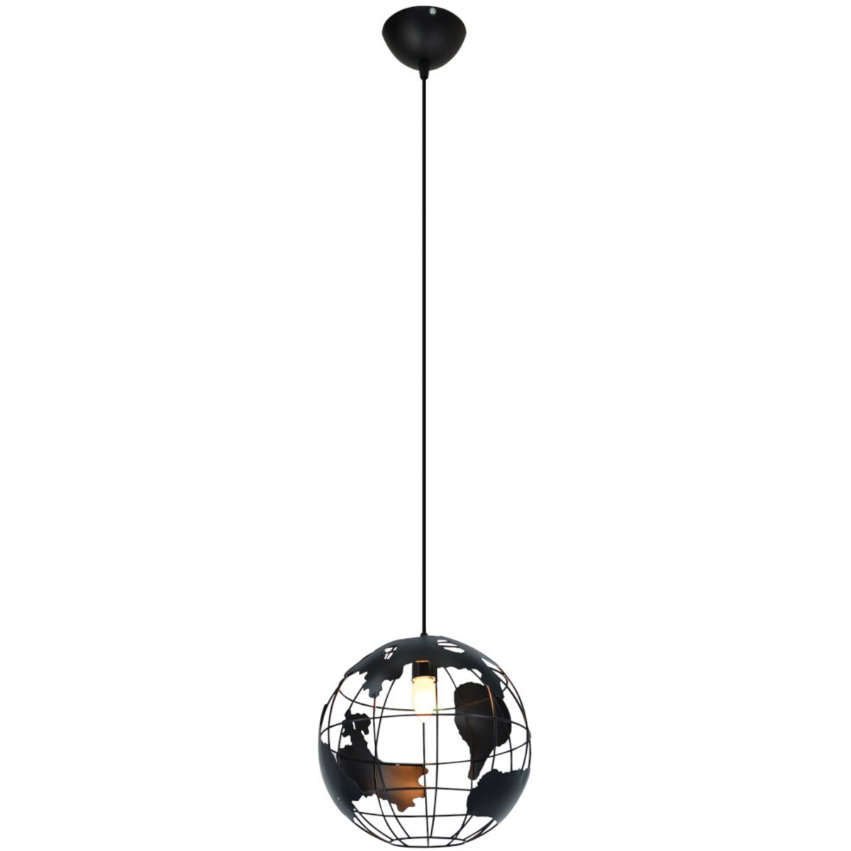 LAMPA wisząca 6862/1 BLACK Elem metalowa OPRAWA planeta ZWIS globus czarny