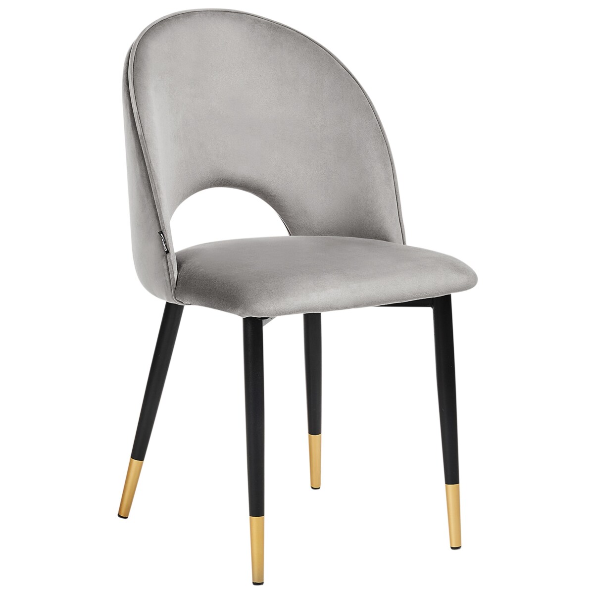 Zestaw 2 krzeseł do jadalni MAGALIA Welur Szary