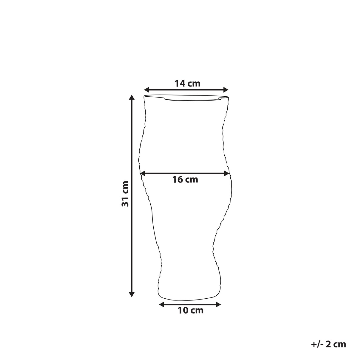 Wazon na kwiaty DYTIKO Szkło 31 cm Szary