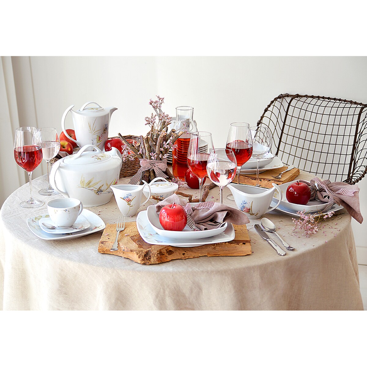 Serwis obiadowy dla 12 osób 44 el. Akcent Letni Czar G860