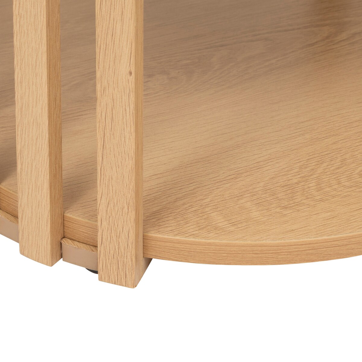 Stolik nocny, lamele, z półką SLAT, 48 cm