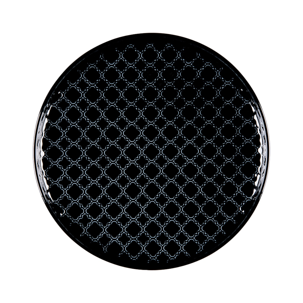 Talerz płytki okrągły 17,5 cm Marrakesz czarny LB86 (K8)