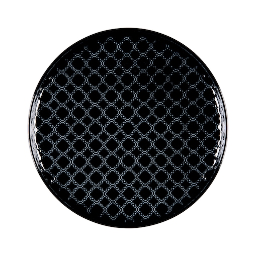 Talerz płytki okrągły 17,5 cm Marrakesz czarny LB86 (K8)