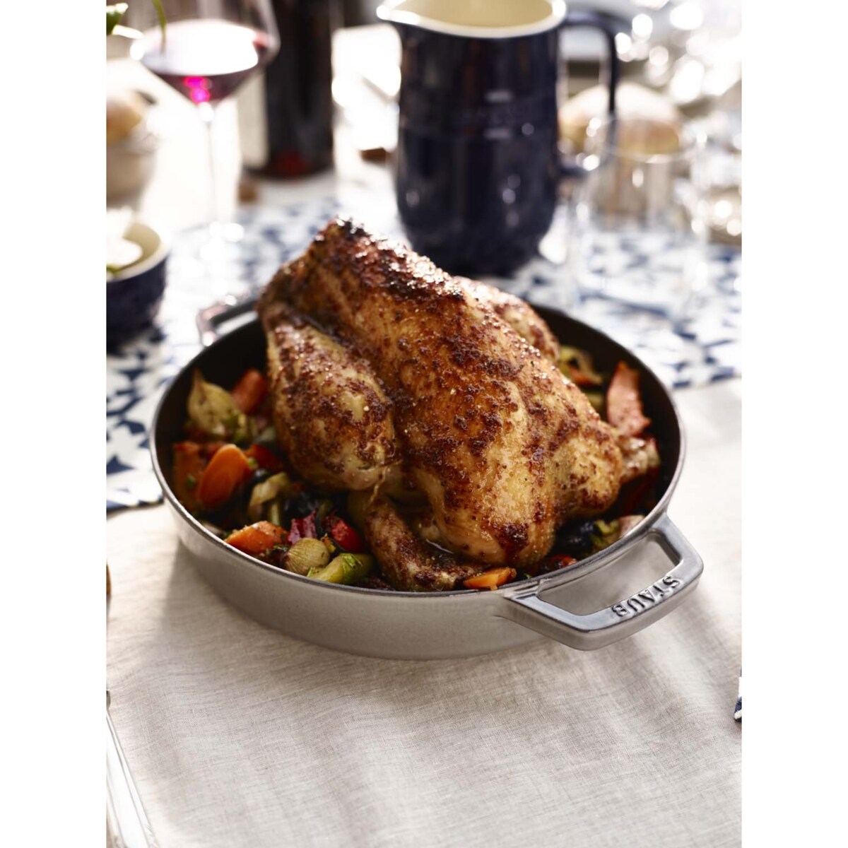 Patelnia żeliwna z dwoma uchwytami Staub - 26 cm, Grafitowy