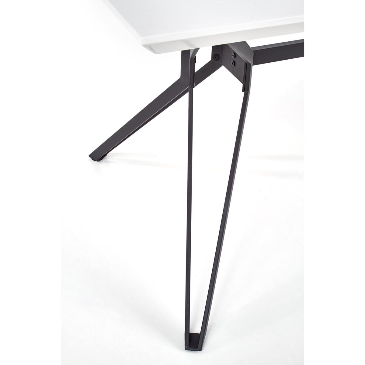 STÓŁ ROZKŁADANY Class biało-czarny 160/90/76 cm BLAT MDF