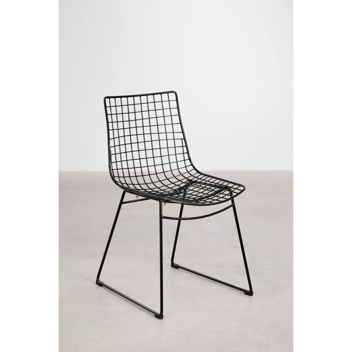 Krzesło metalowe, czarne z brązową poduszką Renee