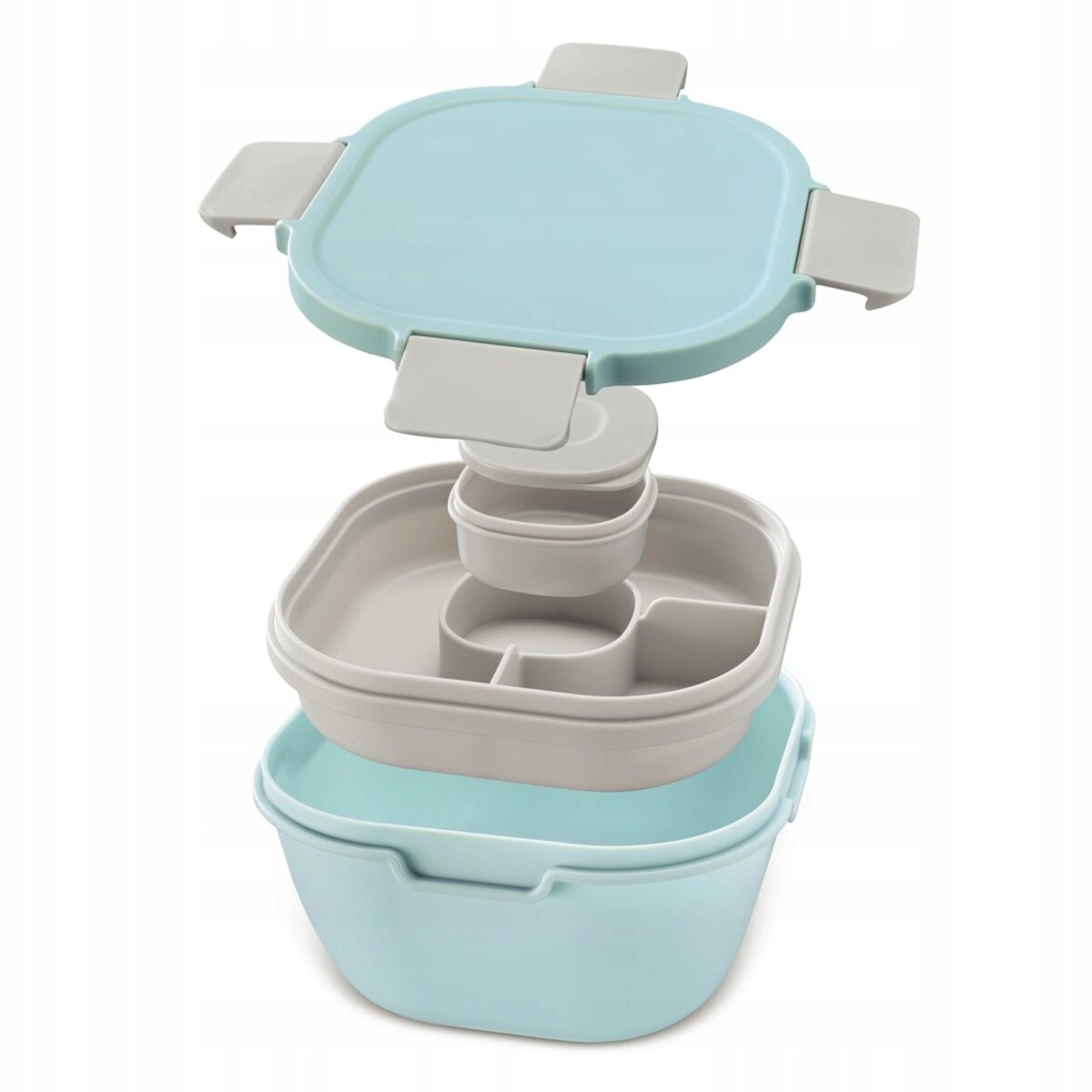 XAVAX pojemnik na żywność 1,4l lunchbox 3 komory + widelec, do zmywarki