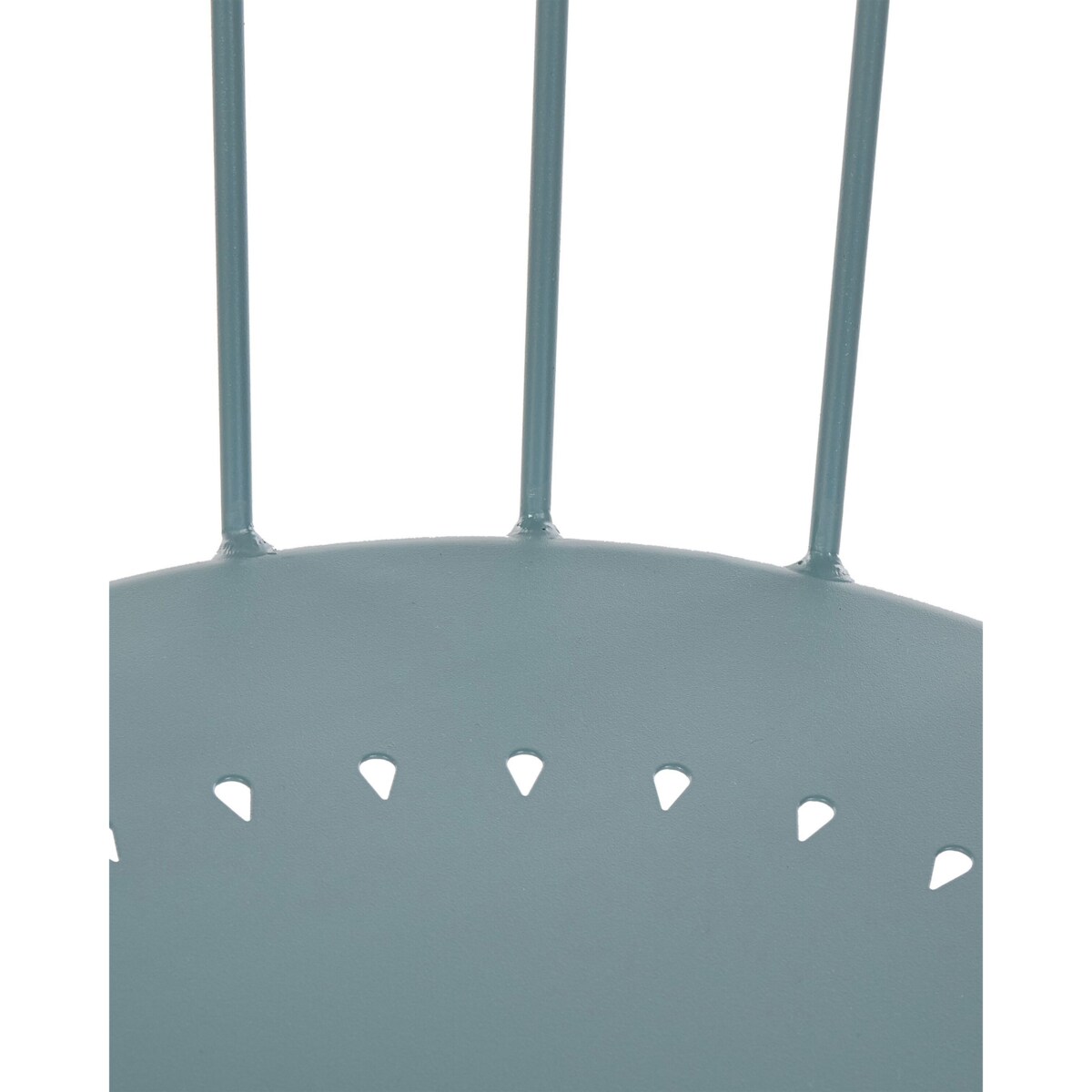 Zestaw 8 krzeseł ogrodowych metalowy jasnoniebieski CALVI