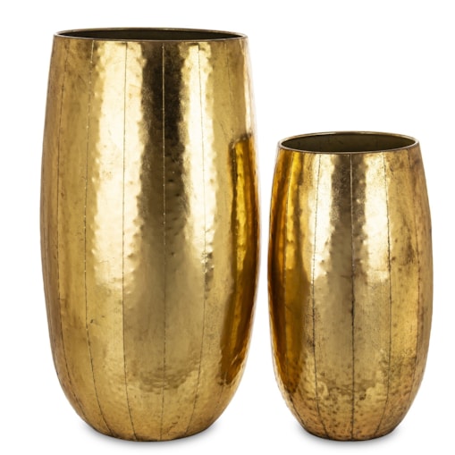 Osłonka 2 szt. metalowe 81x45 i 60x35 cm wysokie i solidne złote