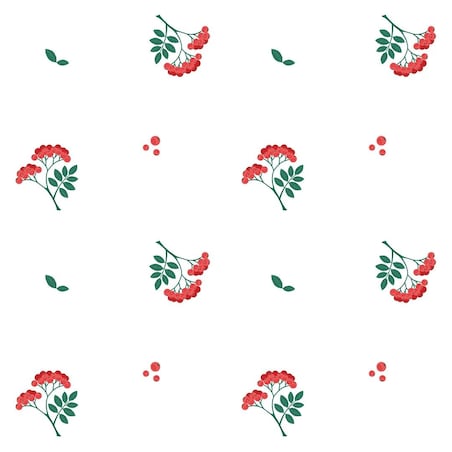 Podkładki świąteczne - jarzębinowe gałązki